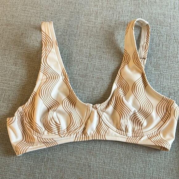 NEW Zulu & Zephyr X Free People Tan Wave Bra Cup Bikini Top - Picture 5 of 10